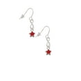 thumbnail image 3 of Delight Jewelry Silvertone Mini 2-D Red Star Silver tone Infinity French Earrings, 3 of 4