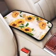 thumbnail image 2 of Bingfone Car Four-Season Universal Armrest Box Mat,Car Armrest Seat Cover Soft Leather Waterproof Armrest Cover Center Console Mat-Sunflower, 2 of 7