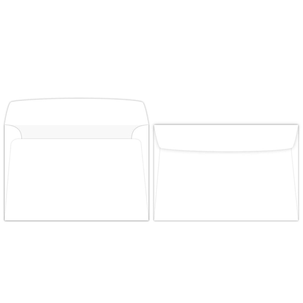 White 6x9 Inches Booklet Envelopes, Thick 28/70 Lb Bulk Value Pack of