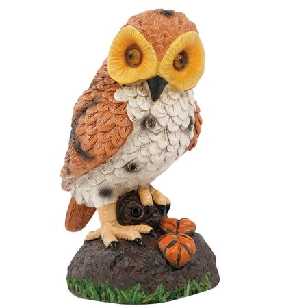 Fox Valley Traders Hooting Garden Owl Motion Sensor Decoy Weatherproof