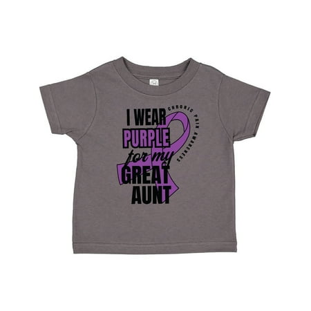 

Inktastic Chronic Pain I Wear Purple For My Great Aunt Gift Toddler Boy or Toddler Girl T-Shirt