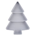 thumbnail image 4 of Transemion Durable Plastic Divided Serving Dish For Long-lasting Christmas Tree Shaped Snack Serving Tray Christmas Tree Snack Tray grey 5Set, 4 of 6