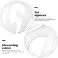 thumbnail image 3 of LEEYNEER 4 Pcs Mini Square Tool Triangle Board Geometry Measurement Rulers Measuring, 3 of 8