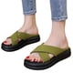 thumbnail image 1 of Sandalias Informales Sin Cordones para Mujer  Entrecruzadas Suaves Antideslizantes Viajes Al Aire Libre, 1 of 9