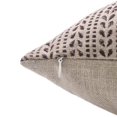 thumbnail image 3 of Fabdivine Block Print Throw Pillow Cover, 16x16 Inch Thick Linen Decorative Cushion Cover, Floral Print Boho Design Chocolate Pillow Cover for Sofa and Couch, 3 of 5