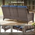 thumbnail image 3 of Gymojoy 4 Pieces Outdoor Patio Furniture Set with Fire Pit Table,Swivel Chairs with 6" Thick Cushion,Patio Conversation Sets for Porch Deck Garden Backyard, 3 of 14