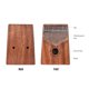 thumbnail image 3 of Piano de pulgar GECKO K17M 17-key Kalimba Piano Mbira caoba madera sólida con bolsa de transporte caja de almacenamiento Tuning Hammer música libro pegatinas regalo Musical GECKO Piano de pulgar, 3 of 6