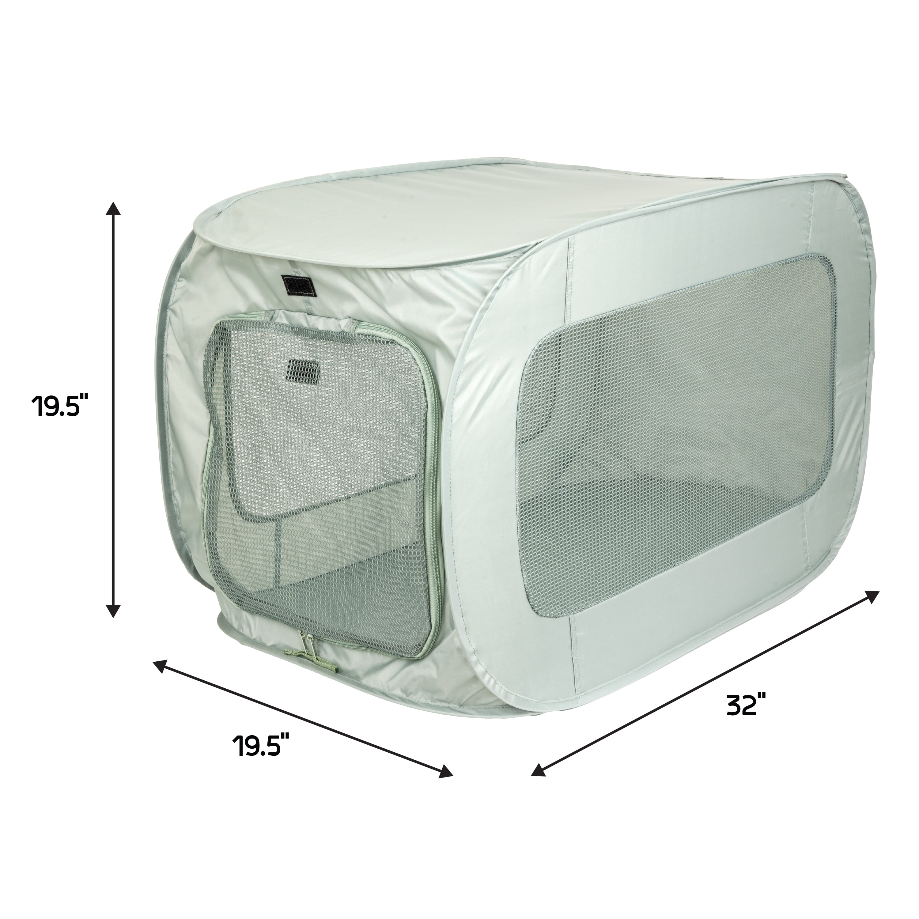 SportPet Designs Pop-Open Soft-Sided Kennel for Pets, Light Green