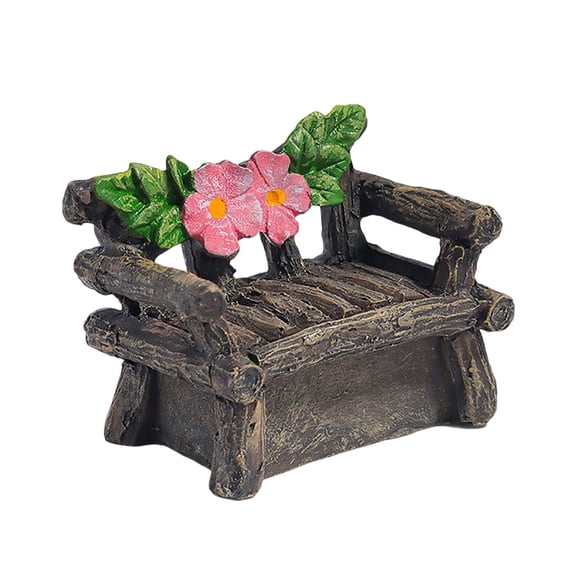 Home Garden Decoration Resin Chair Statue Miniature Lightweight Portable for Micro Garden Fairy Decor
