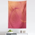 thumbnail image 1 of Geometric Orange Tapestry, Contemporary Design Stripes Optical Illusion Swirling Look, Fabric Wall Hanging Decor for Bedroom Living Room Dorm, 5 Sizes, Pale Ruby and Dark Peach, by Ambesonne, 1 of 1