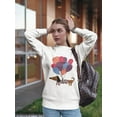 thumbnail image 2 of Balloons And Cute Dog Sweatshirt Women -GoatDeals Designs, Female 3X-Large, 2 of 4