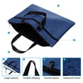 thumbnail image 3 of Unique Bargains 15.7x11.8' Document Bag, Oxford Waterproof 2 Compartment Handheld Zipper File Handbag Briefcase Light Blue, 3 of 5