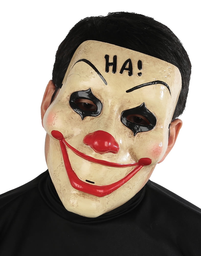 Ha Ha Ha Clown Mask Adult Halloween Accessory