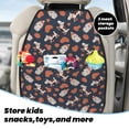 thumbnail image 5 of Naloa Funny Dogs 2Pcs Anti-Kick Back Seat Cover Kick Mat, Car Seat Protector with 3 Storage Pockets, 5 of 8