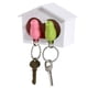 thumbnail image 1 of Pajarera blanca con 2 llaveros Pink Whistle Pink Sparrow llavero, 1 of 7