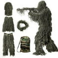 thumbnail image 1 of 5 In 1 Ghillie Suit, 3D Camouflage Hunting Apparel Including Jacket, Pants, Hood, Carry Bag, 1 of 1