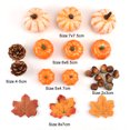 thumbnail image 2 of Artificial Harvest Decoration Thanksgiving Home Decoration Set Halloween Decor Prop Artificial Pumpkins Props Simulation Pumpkins Pine Cone Set, 2 of 7