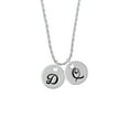 thumbnail image 2 of Delight Jewelry Silvertone Large Script Letter - D - 3/4'' Disc - Silvertone Script Initial Disc - Q - Charm Necklace, 20"+3", 2 of 4