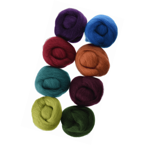 Wistyria Editions Wool Roving 15" .25oz 8/Pkg-The Bouquet