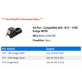 thumbnail image 2 of Pan - Compatible with 1975 - 1980 Dodge W200 1976 1977 1978 1979, 2 of 2