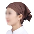 thumbnail image 1 of Turban Chapeau de Chef Triangle Foulard Restaurant Chapeau de Travail Bandeau Réglable pour Femmes Bonnet de Travail Doux Respirant, 1 of 8