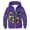 Dark Purple, variant on 67 shirt G'irls Cartoon Graphic Zip Up Hoodie Long Sleeve Pullover Jacket With Anime Print For K'ids Casual Wear And Outdoor Activities