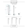 thumbnail image 3 of Taron Modern-Style Bathroom Tub Filler Faucet (Floor-mounted) in Polished Chrome, 3 of 4