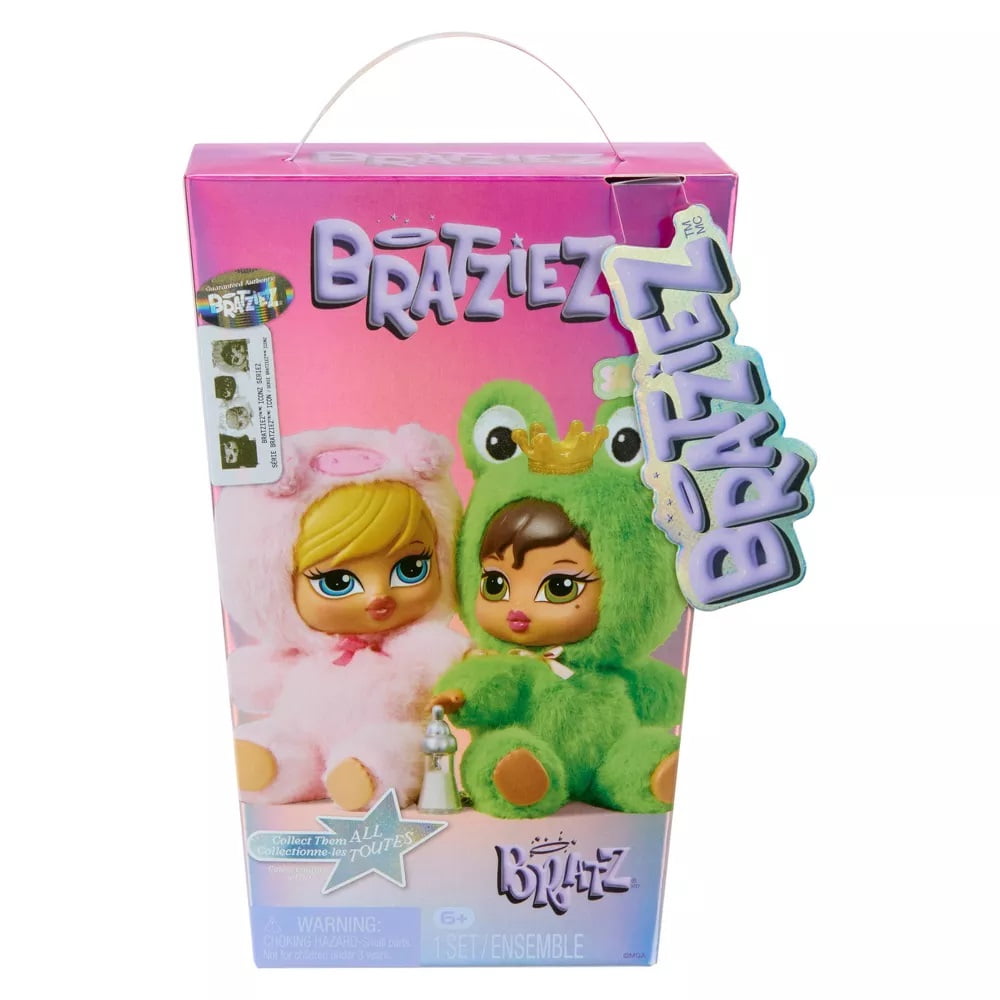 Bratz Bratziez Iconz Series Plush Blind Box with Charm Clip and Accessory, Collectible Characters