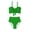 Green, variant on Women'S Seashell Textured Bikini Sets Knotted Front 2 Piece Swimsuits Ruffle Trim Bathing Suits Turquoise S