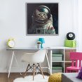 thumbnail image 3 of Stupell Industries Eclectic Catstronaut Cat Astronaut Gray Framed Giclee Art, 24 x 24, by Jim Baldwin, 3 of 8