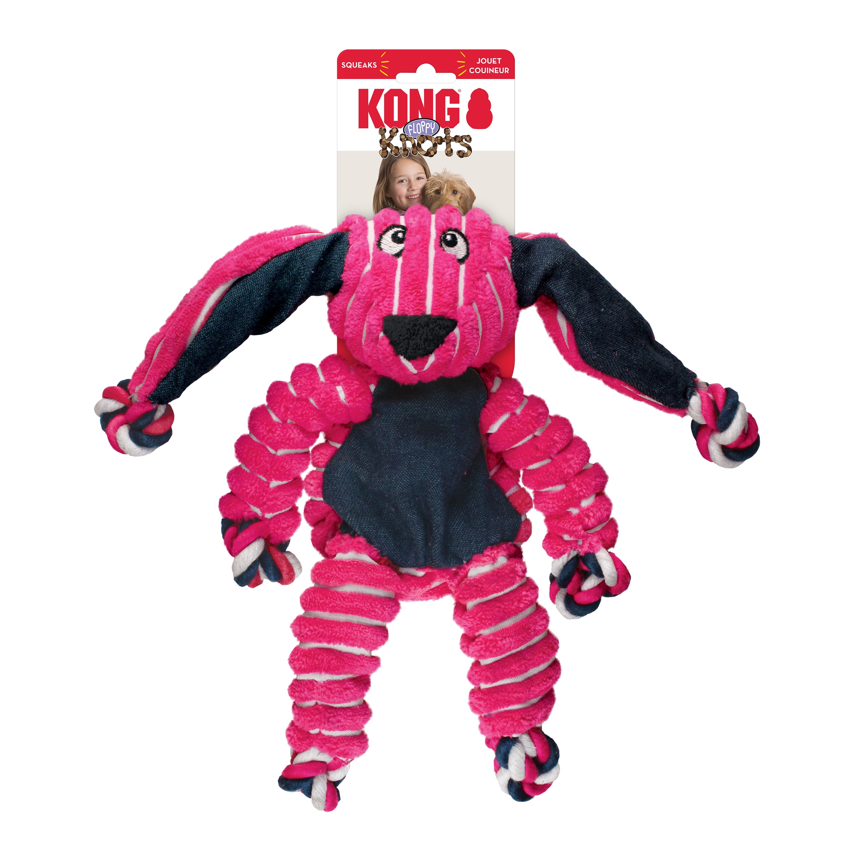 KONG® Floppy Knots Bunny Dog Toy, Medium/Large