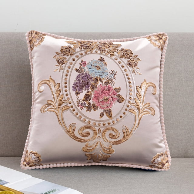 Paquete de 48 cm de ancho y 19 pulgadas de ancho con estampado floral europeo para sofá, coche, dormitorio, respaldo, fundas de almohada, funda de cojín.