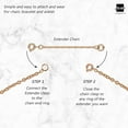 thumbnail image 4 of Amberta 14K Rose Gold Plated on 925 Sterling Silver 2 mm Thick Curb Chain Extender Set for Women - Extension for Necklace Bracelet or Anklet - Contains 3 Sizes - 1 inch 2 inch and 4 inch, 4 of 5