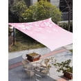 thumbnail image 3 of Sun Shade Sail 12x16Ft Spring Cherry Blossom Gradient Pink Silhouette Uv Block Sunshade Canopy Outdoor Shade Cover Rectangle Shade Cloth For Patio Garden Yard Deck Pergola, 3 of 6
