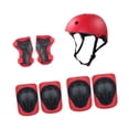 thumbnail image 3 of 7 PCS Kids Gues de protección contra para bicicletas Conjuntos de equipos de guardia, absorción de choque, codo manual, rodillas para deporte Rojo, 3 of 9