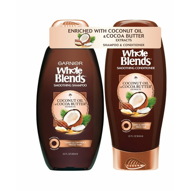 Garnier Whole Blends Coconut Oil & Cocoa Butter Shampoo, 22 fl. oz. and