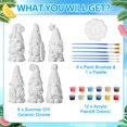 thumbnail image 3 of Art Craft Kit Arrowbash, juego de 6 gnomos de cerámica, 13 cm, para bricolaje, 3 of 7