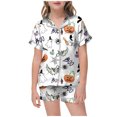 thumbnail image 1 of Girls Outfits&Set Pajamas For Children Shirt And Pant Cute Printed Matching Set Sleepwear With Pockets For Halloween, 1 of 4