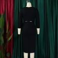 thumbnail image 7 of Womens 60s Classy Wear to Work Slim Business Office Bodycon Pencil Sheath Dress, 7 of 7