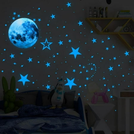 

Glow in The Dark Stars for Ceiling 435PCS Glow in The Dark Wall Decals Long-Lasting Glowing Star Wall Stickers Perfect Gifts for Kids Room Decor Halloween Christmas