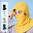 thumbnail image 3 of Pasamontañas térmico ligero Cola que absorbe el sudor cómodo Gorro de cara completa Amarillo, 3 of 8