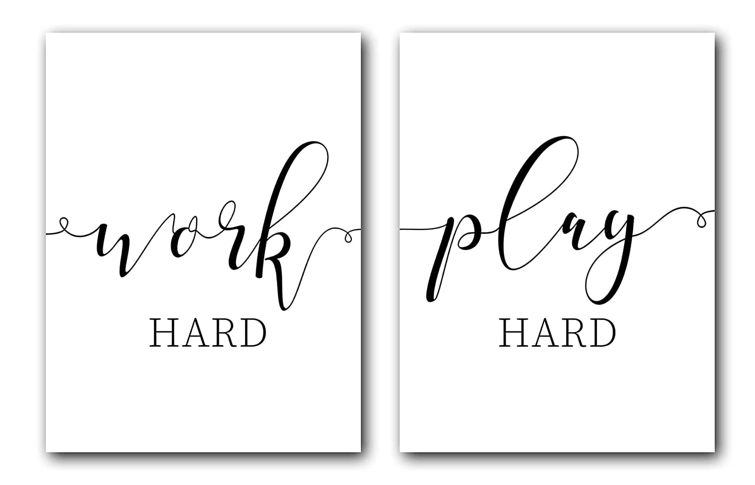 Digital Work Hard Play Hard Quote Poster I  Digital Printing Product I Premium High Quality I Wall Art I Home Decor I Inspired Poster