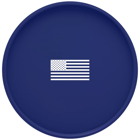 Kraftware Corp. Kasualware 14 Inches Round Serving Tray Blue U.S.A.
