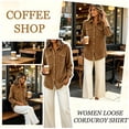 thumbnail image 3 of Women's Casual Long Sleeve Button Down Collar Shirt Tops Blouses Tunics for Work Office Business Casual Daily Wear Fashion Essential Gift for Women | CSEONE,Navy 2XL, 3 of 9