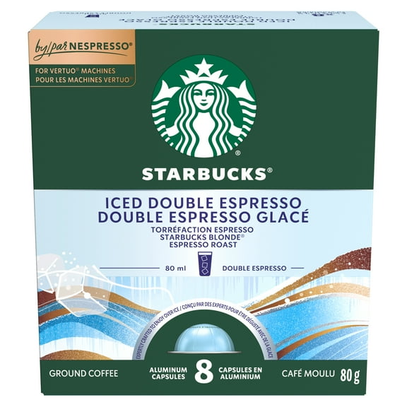 STARBUCKS Iced Double Espresso For NESPRESSO VERTUO, Brews 80 ml Per Capsule