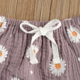 thumbnail image 6 of Listenwind Summer Lovely Toddler Baby Girls Clothes Sets Daisy Print Sleeveless Buttons Vest Tops Mini Shorts Outfit, 6 of 7