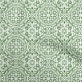 thumbnail image 1 of oneOone Cotton Cambric Green Fabric Asian Block Floral Dress Material Fabric Print Fabric By The Yard 56 Inch Wide, 1 of 4