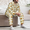 thumbnail image 7 of Sikiie Corn Sunflowers Mens Pajama Set, Soft Warm Long Sleeve Sleepwear, Cozy Button-Down Pjs for Men-Large, 7 of 7