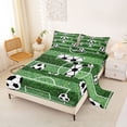 thumbnail image 2 of Erosebridal Boys Ball Games Kids Queen Sheet Sets,Soccer Print T Alphabet Bed Set For Football Lovers 4pcs, 2 of 6