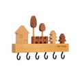 thumbnail image 2 of Porta llaves de pared, ganchos para llaves, soporte de pared, monedero, cinturón, puerta de entrada, decoraciones de granja, sombrero de madera, organ Estilo A, 2 of 8